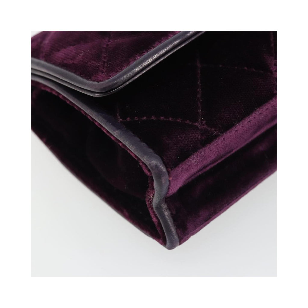 Sac À Main Chanel Wallet On Chain Velvet - Violet