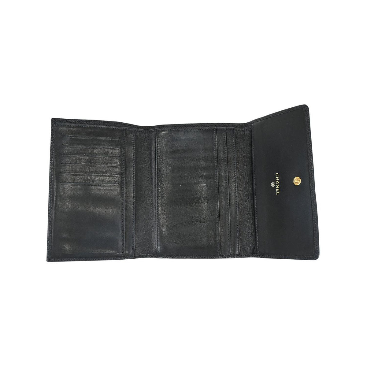 Cartera Chanel Timeless CC French larga de piel de becerro - Negra