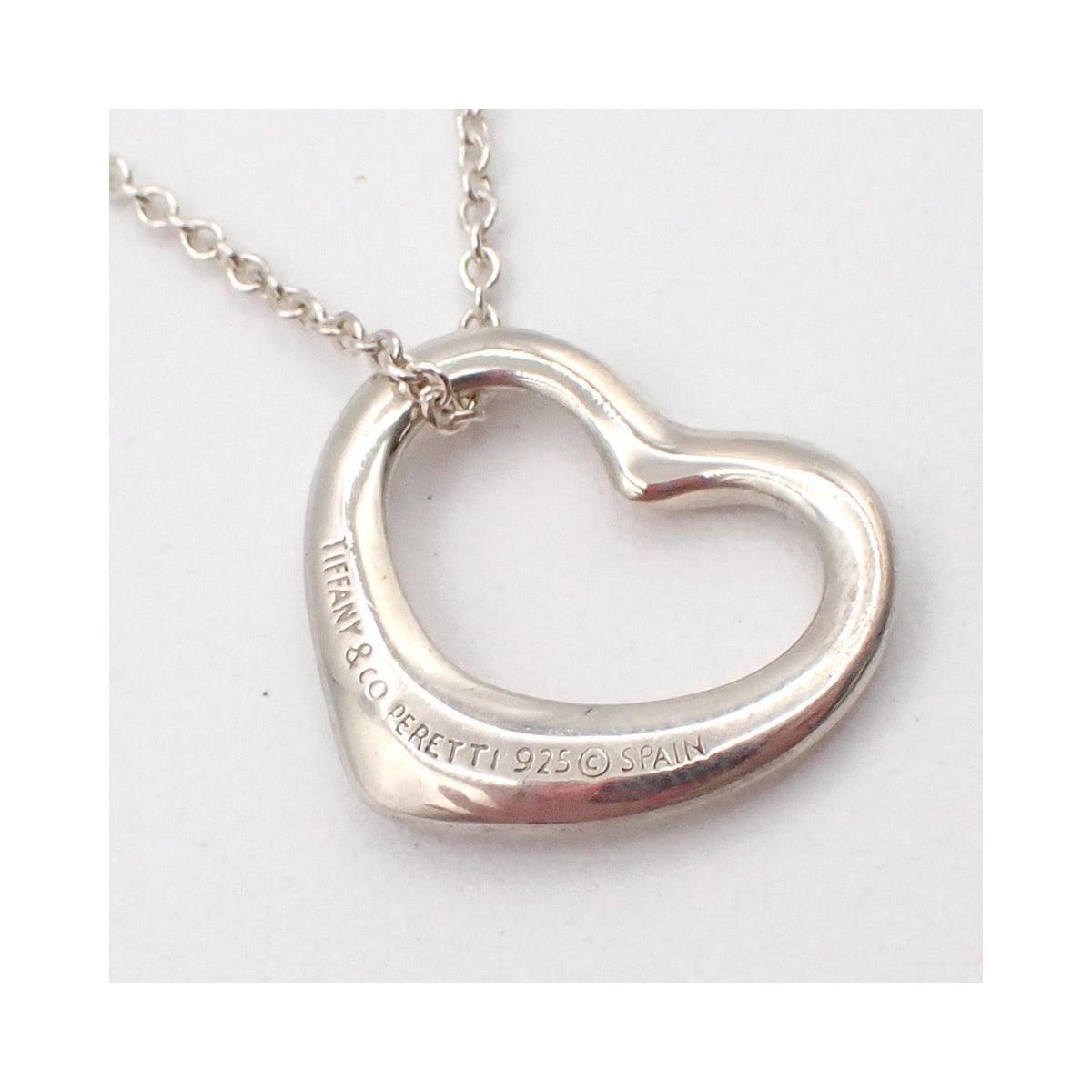 Collier Tiffany & Co. Elsa Peretti Open Heart Pendant 16Mm Silver - Argent