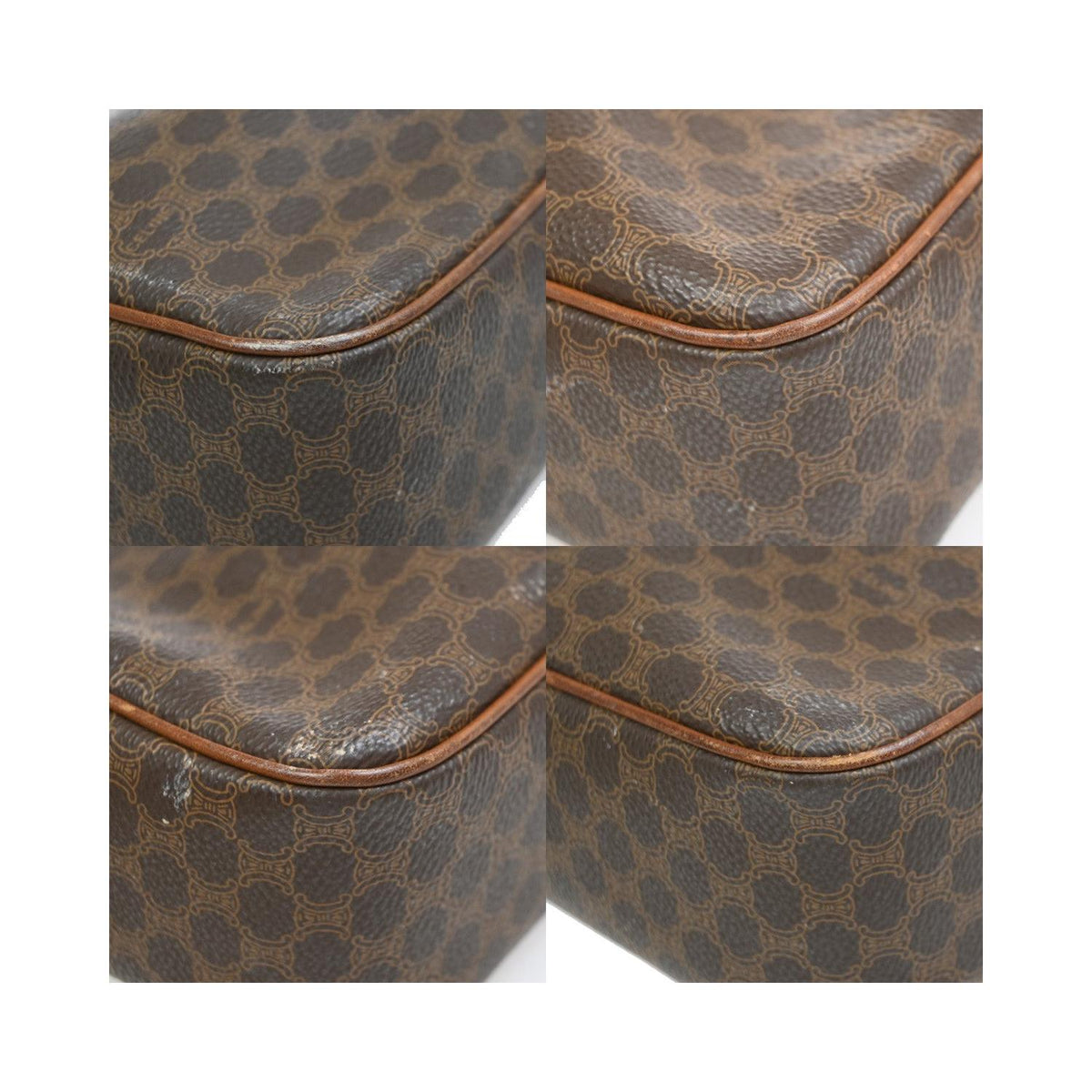 Sac Porté Épaule Celine Macadam Large Pvc - Marron