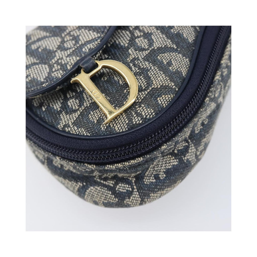 Pochette Christian Dior Saddle Zip Toile - Bleu Marine