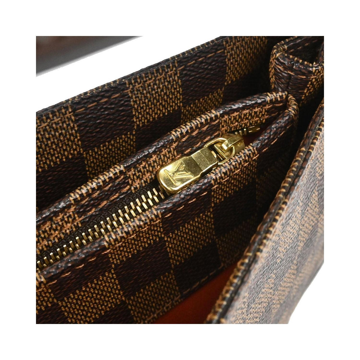 Borsa a spalla Louis Vuitton Aubagne in tela - Marrone