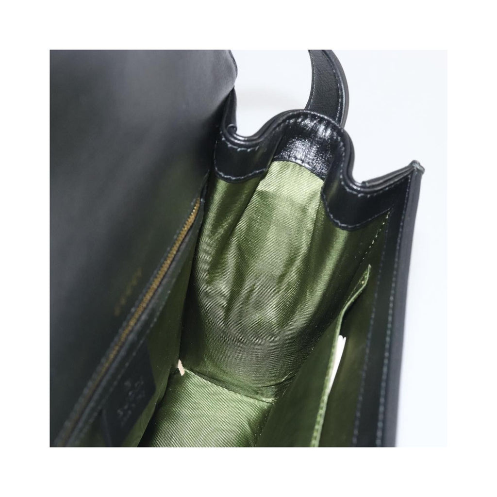 Sac Porté Épaule Gucci Gg Ring Small Cuir - Noir