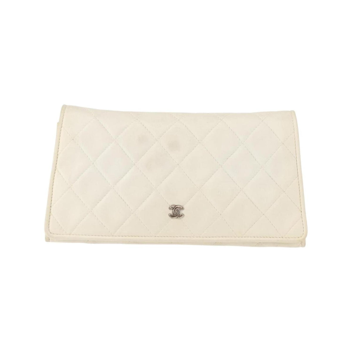 Pochette Chanel Full Flap Wallet On Chain Cuir - Blanc