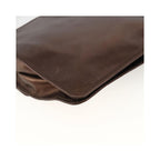 Sac Porté Épaule Chanel Vintage Logo Flap Messenger Medium Cuir - Marron