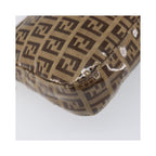 Borsa a spalla Fendi Mamma Baguette media in tela - Beige