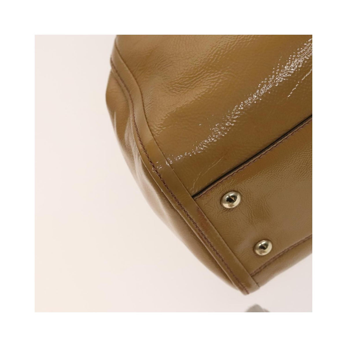 Sac Porté Épaule Gucci Soho Convertible Shoulder Bag Small Cuir Verni - Beige