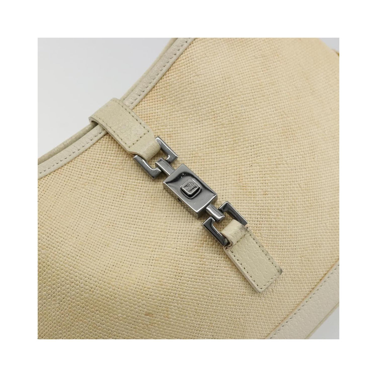 Sac À Main Gucci Vintage Jackie Shoulder Toile - Beige