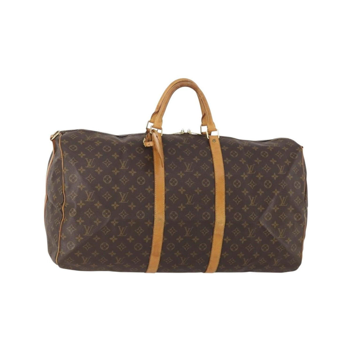 Sac De Voyage Louis Vuitton Keepall Bandouliere 60 Toile - Marron