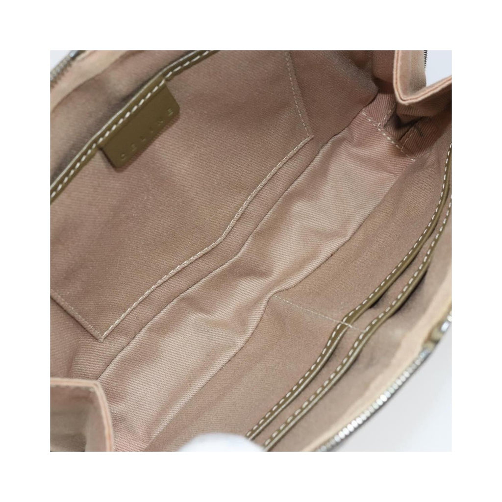 Sac Porté Épaule Celine C Macadam Shoulder Bag Toile - Kaki
