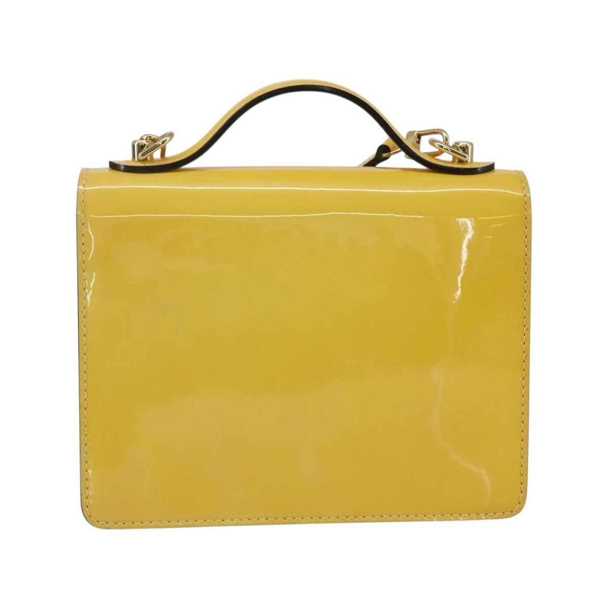 Sac À Main Louis Vuitton Monceau Handbag Bb Cuir Verni - Jaune