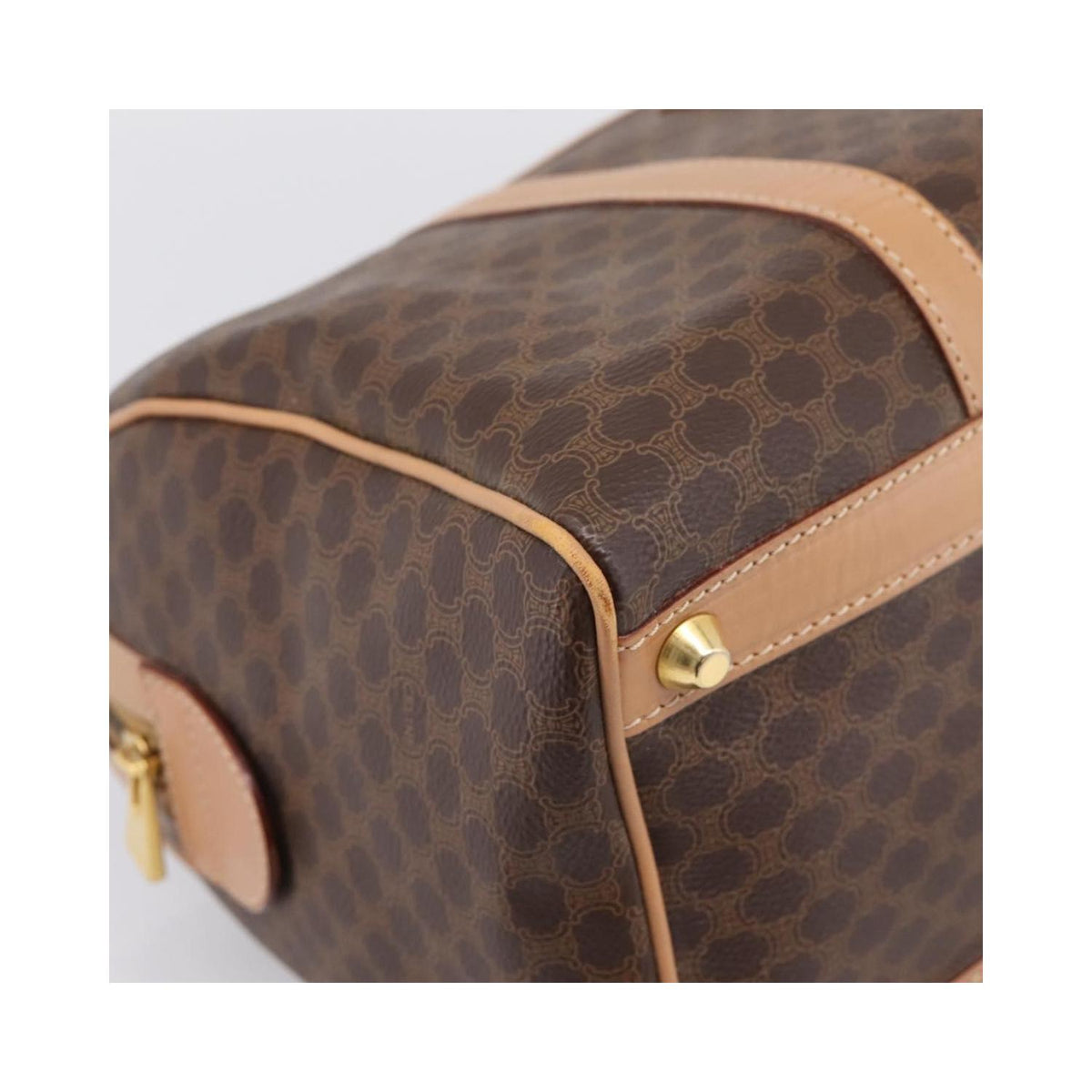Sac À Main Celine Vintage Macadam Boston Pvc - Marron