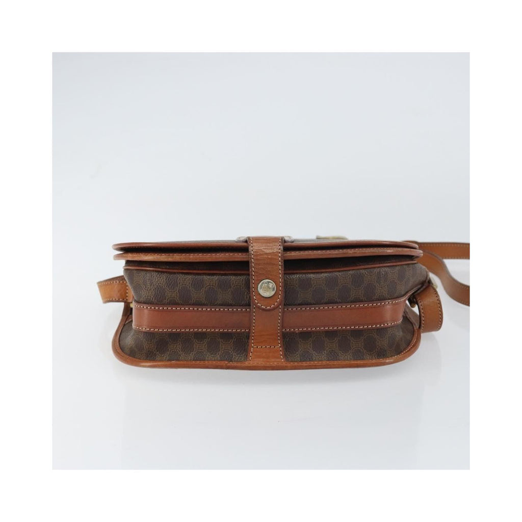 Sac Porté Épaule Celine Macadam Shoulder Bag Pvc - Marron