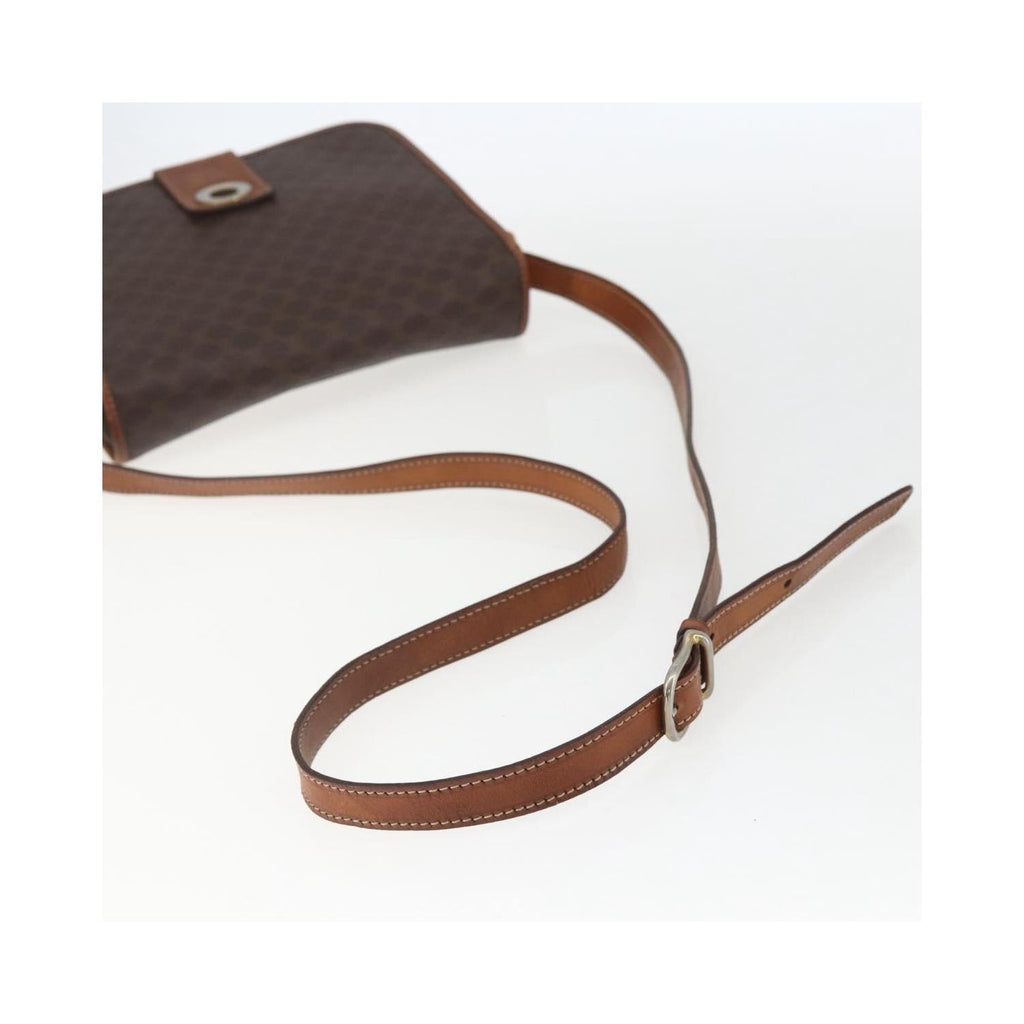 Sac Porté Épaule Celine Macadam Shoulder Bag Pvc - Marron