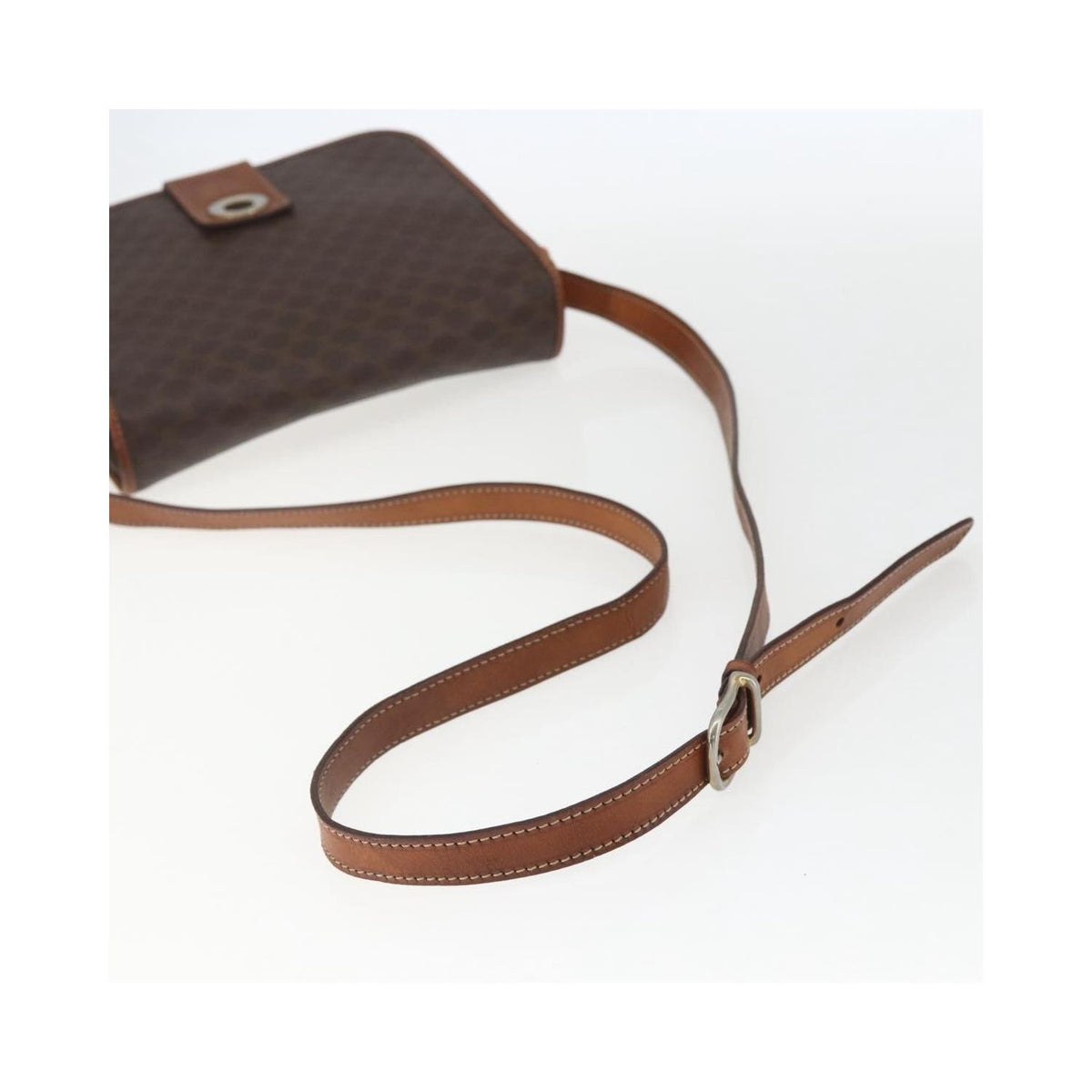 Sac Porté Épaule Celine Macadam Shoulder Bag Pvc - Marron