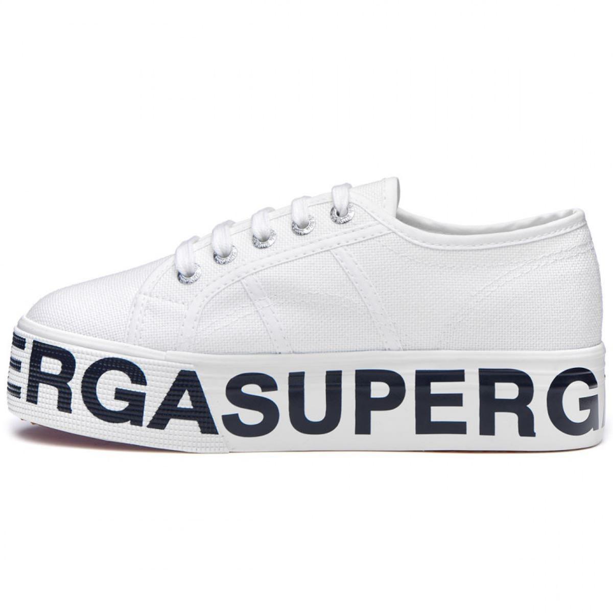 Superga 2790-Cotw Outsole Lettering Trainer - White - Superga Women Men