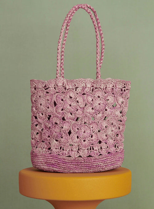 SUNDAY RAFFIA PURPLE BASKET PETITE MENDIGOTE
