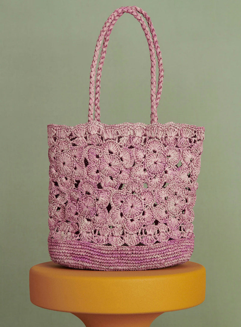 PANIER VIOLET RAPHIA  SUNDAY PETITE MENDIGOTE