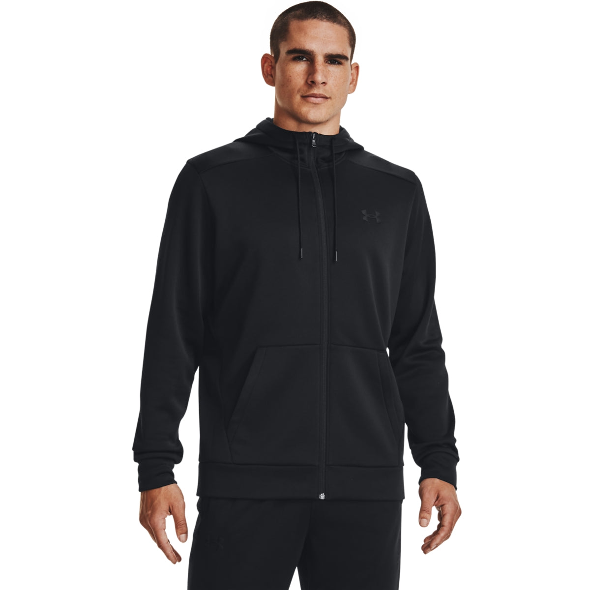 Hoodie Fleece Fz Hoodie - Zwart - Heren