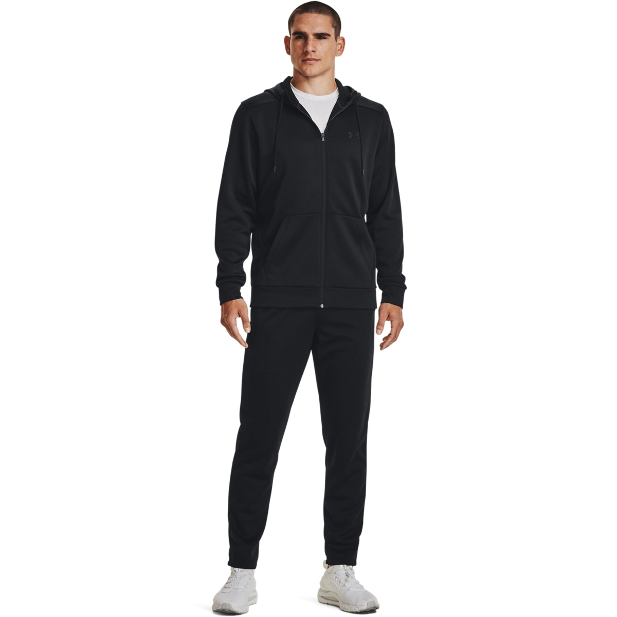 Hoodie Fleece Fz Hoodie - Zwart - Heren