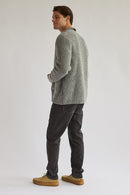 grey Italian eco yarn sustainable cardigan