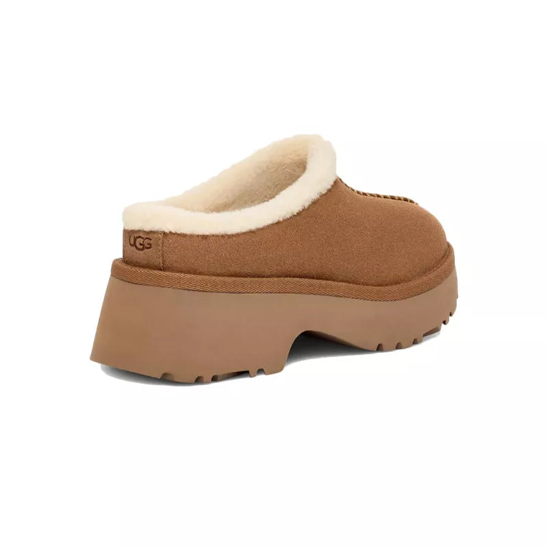 Sabots W New Heights Cozy Clog - Chesnut