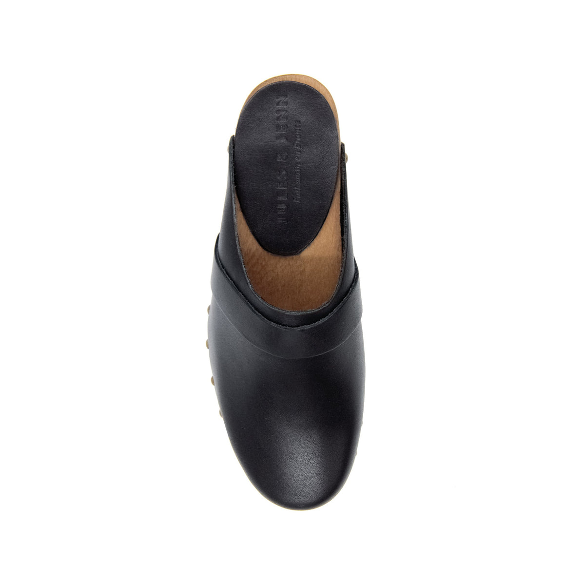 Sabots Bois Cuir Noir - Femme