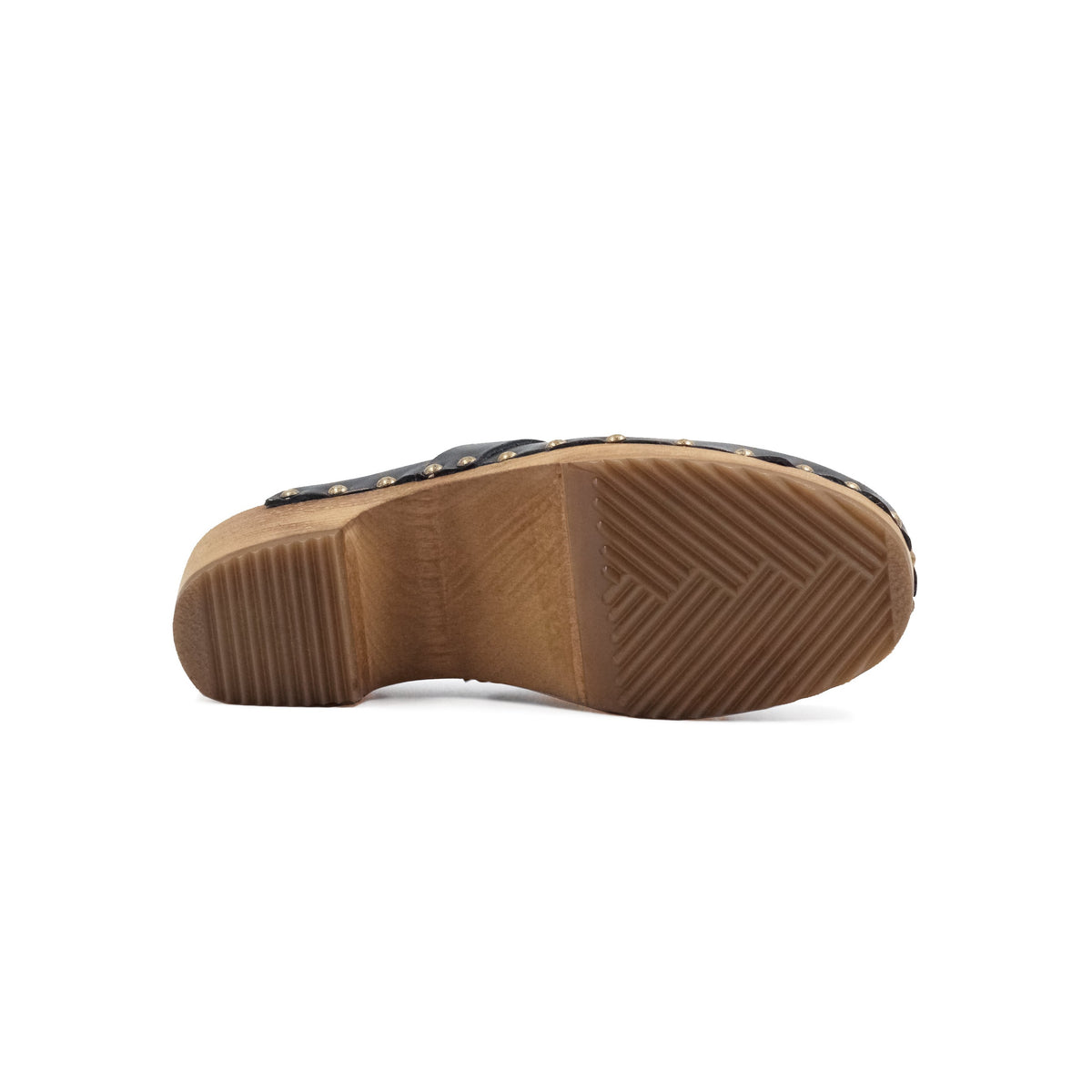 Sabots Bois Cuir Noir - Femme