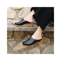 Sabots Bois Cuir Noir - Femme