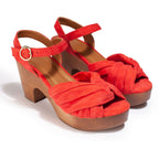 Mila Clogs - Coral Suede Calf
