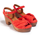 Anaki - Mila Clogs - Coral Velvet Calfskin