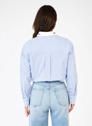Camisa Saby con cuello bordado - Azul