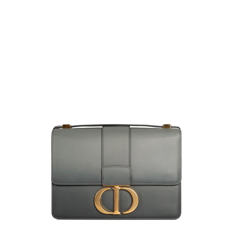 sac de seconde main 30 montaigne dior  en cuir gris face