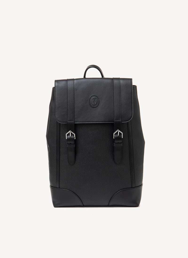 Trussardi - Sac À Dos Monogramme - Black Black - Homme
