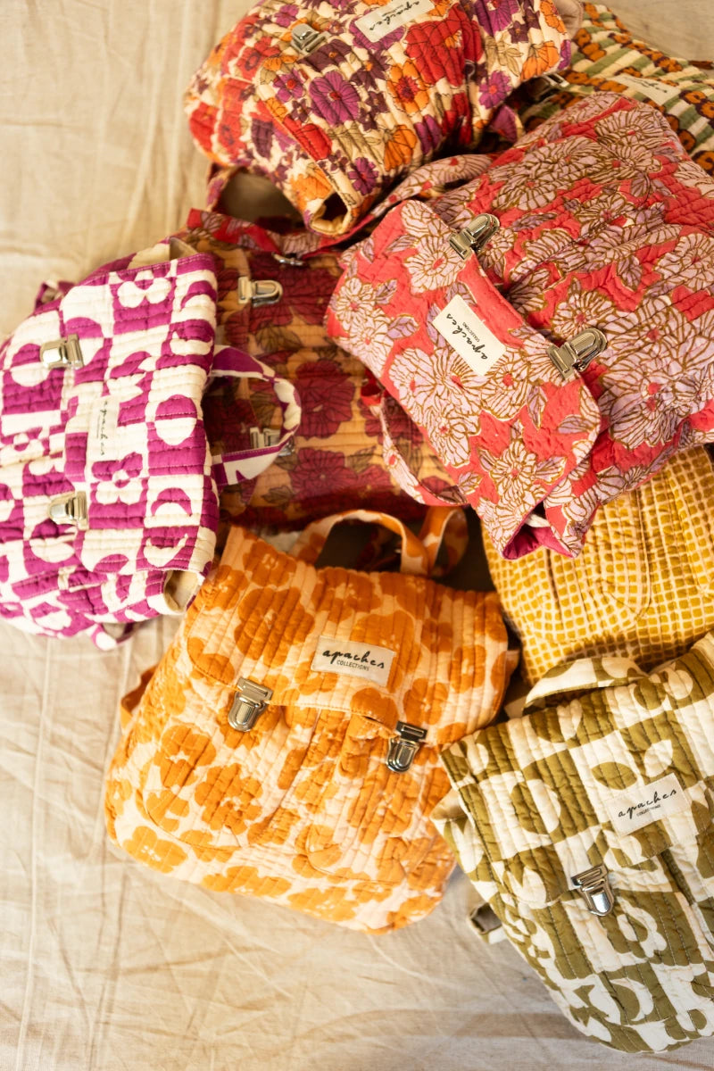 Sac À Dos Suji "Flora Bold" - Orange