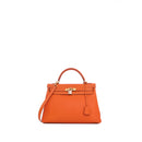 Sac À Main Kelly 32 Retourné Hermès Togo Orange - Hermès