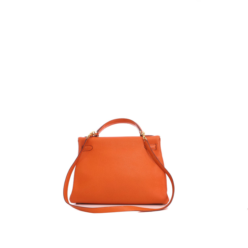 Sac À Main Kelly 32 Retourné Hermès Togo Orange - Hermès