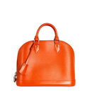 sac de seconde main alma  louis vuitton  en cuir épi orange face