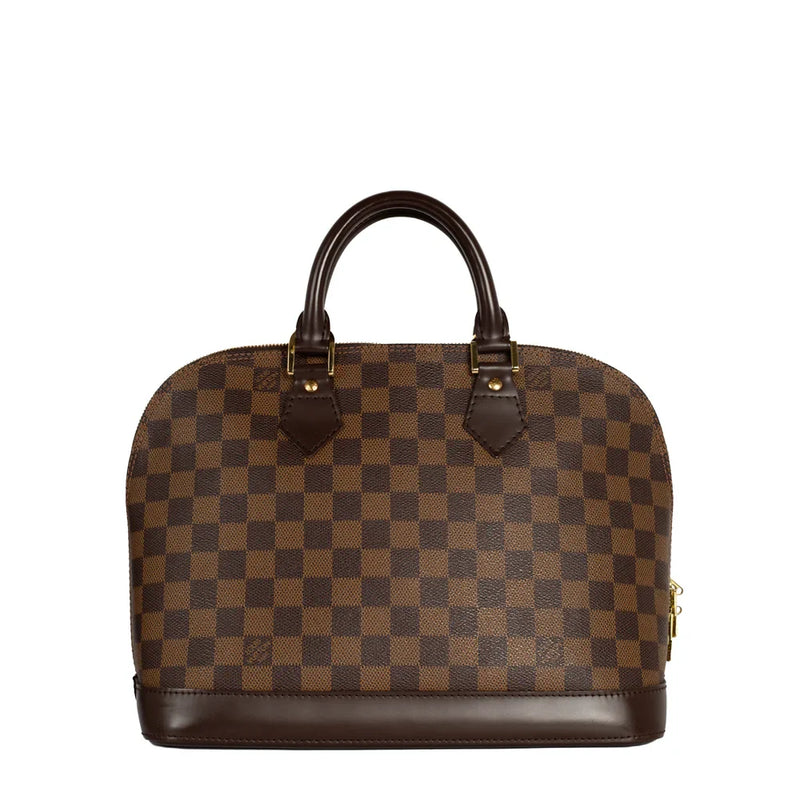 sac de seconde main alma louis vuitton en toile damier ébène dos