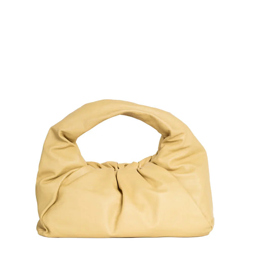 sac de seconde main shoulder pouch bottega veneta en cuir beige face