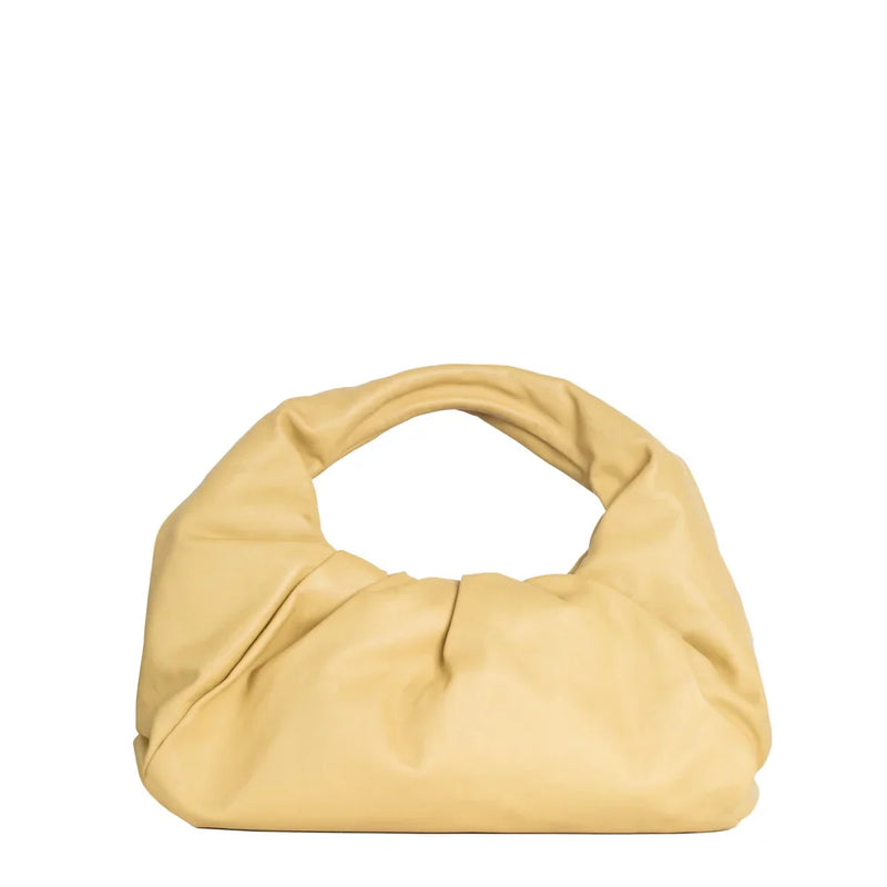 sac de seconde main shoulder pouch bottega veneta en cuir beige dos