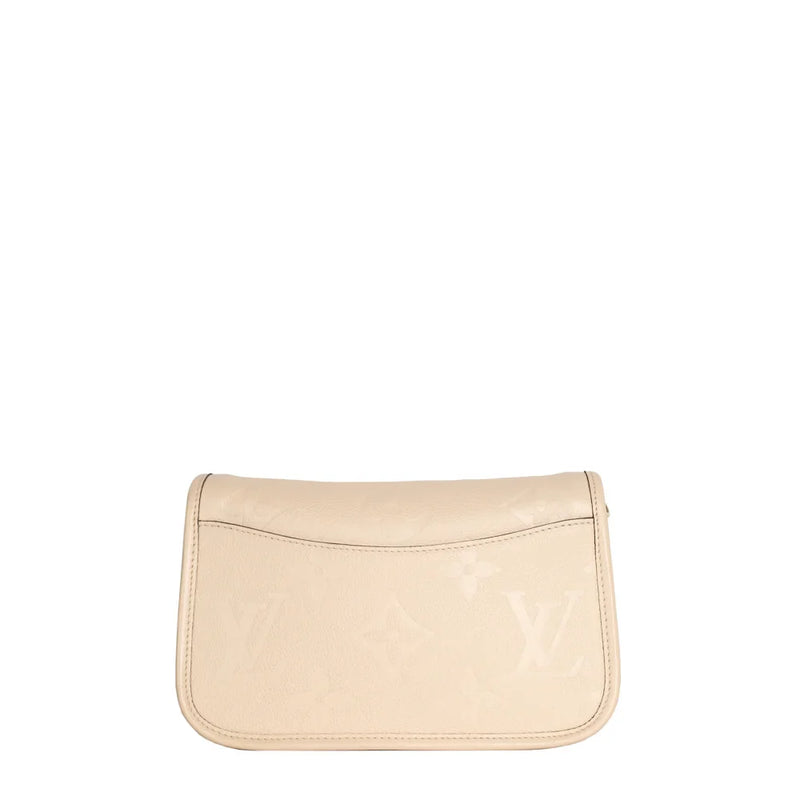 sac de seconde main diane  louis vuitton  en cuir blanc dos