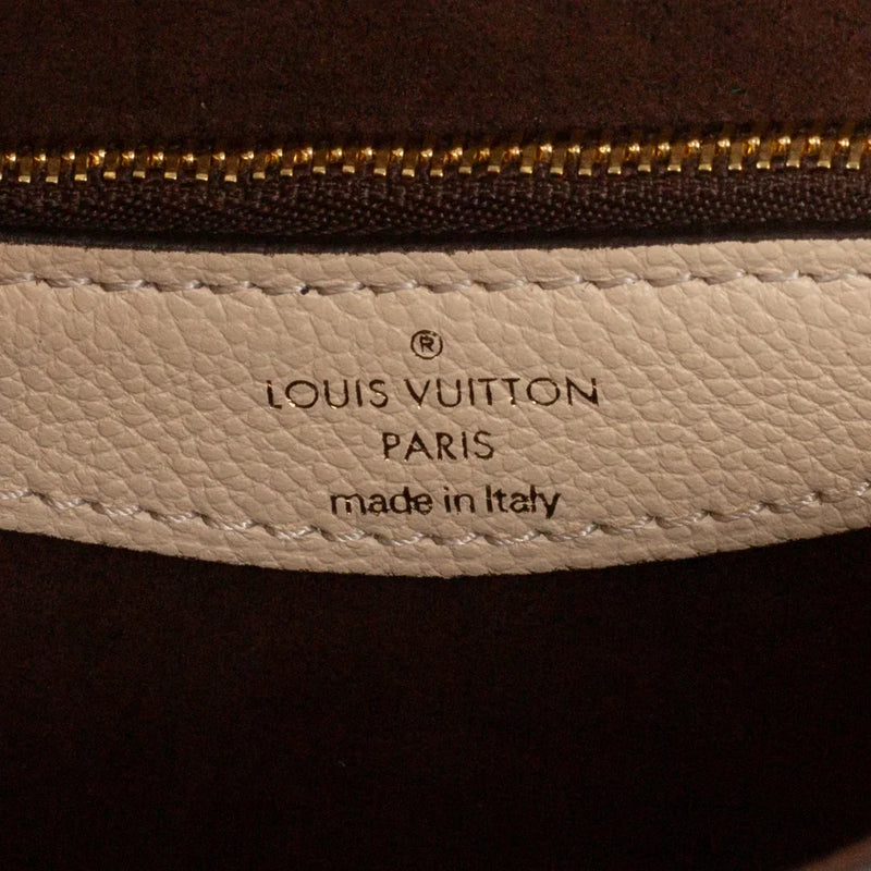 sac de seconde main diane  louis vuitton  en cuir blanc label