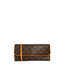 sac de seconde main twin louis vuitton en toile monogram marron face