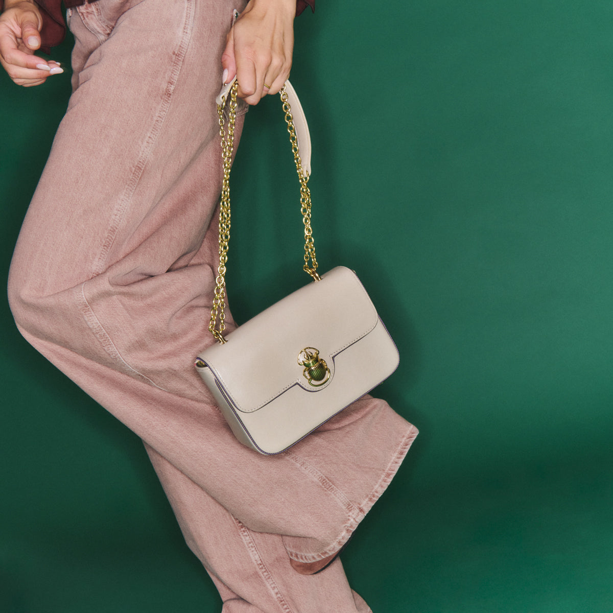 Sac Ava Medium Nappa Gypse