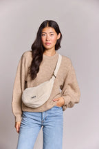 Sac Banane Andrea - Velours Beige