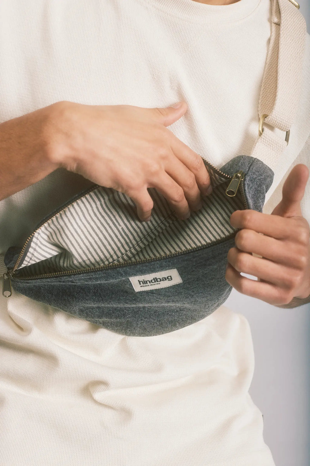 Riñonera Olivia Denim - Gris