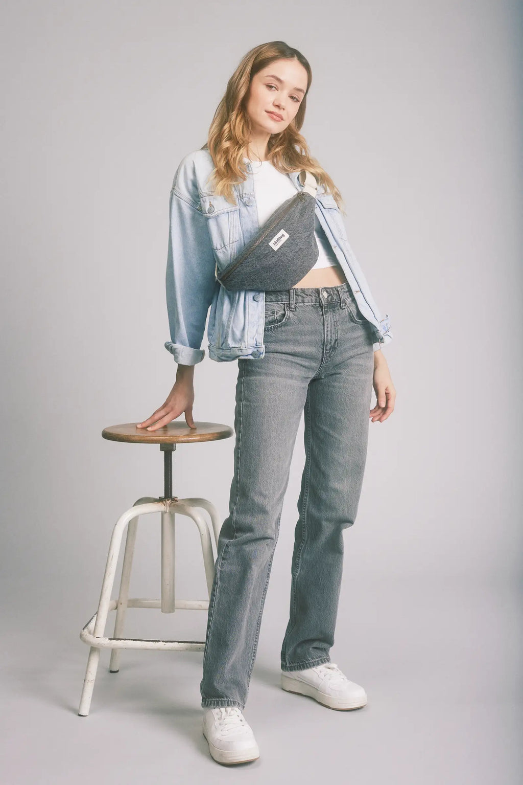 Riñonera Olivia Denim - Gris