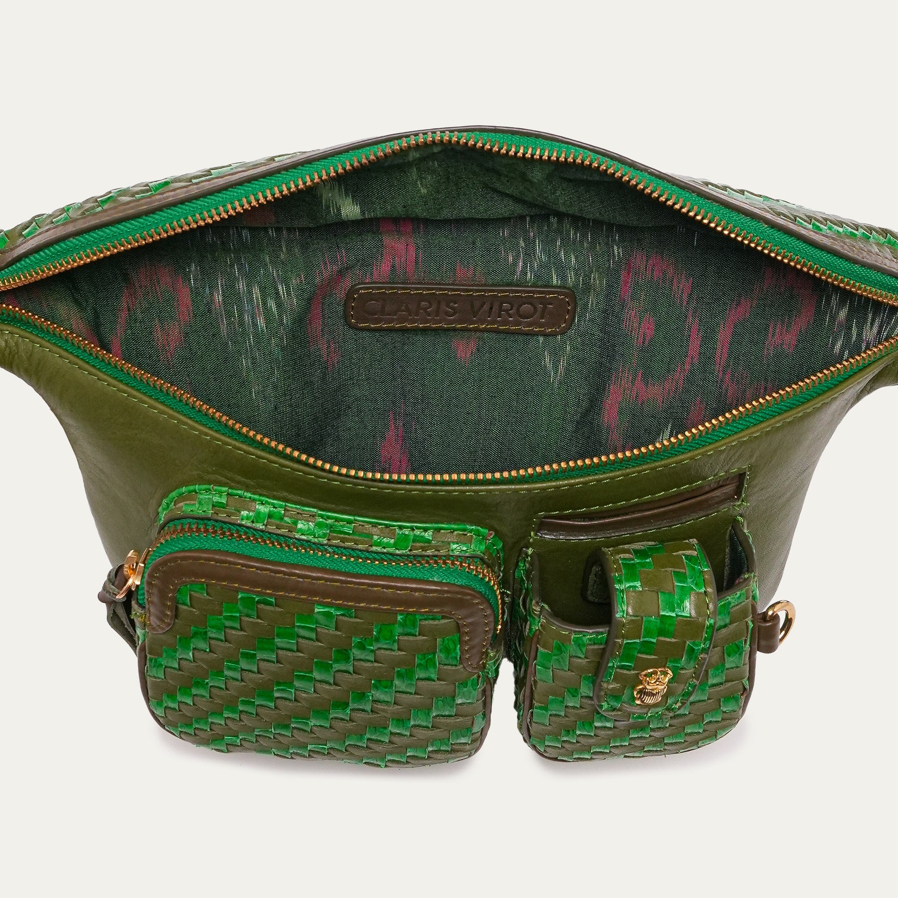 Sac Banane Roméo Cuir Tressé Romarin