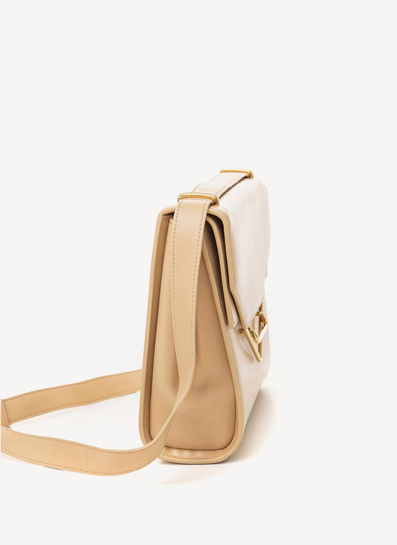 Bottega Veneta - Sac Bandoulière Clip - Beige - Femme